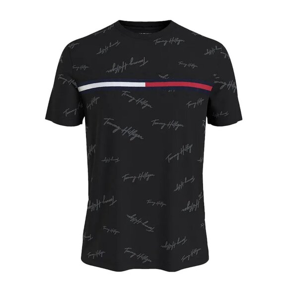 Tommy Hilfiger Other - Tommy Hilfiger Men’s Signature Flag Striped Crew Neck Tee - Black